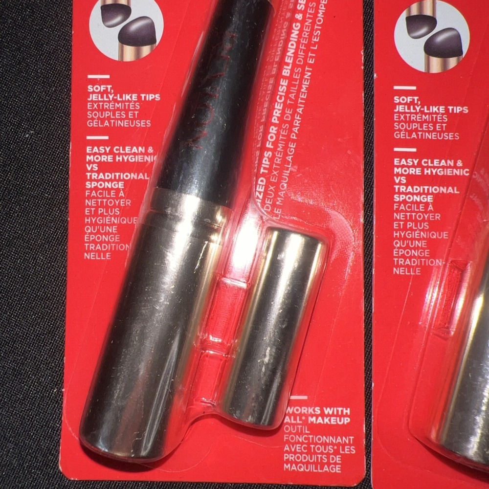 Revlon 2 pk Dual Ended Jelly Makeup Blender Tool, Silicone Makeup Applicator Y01